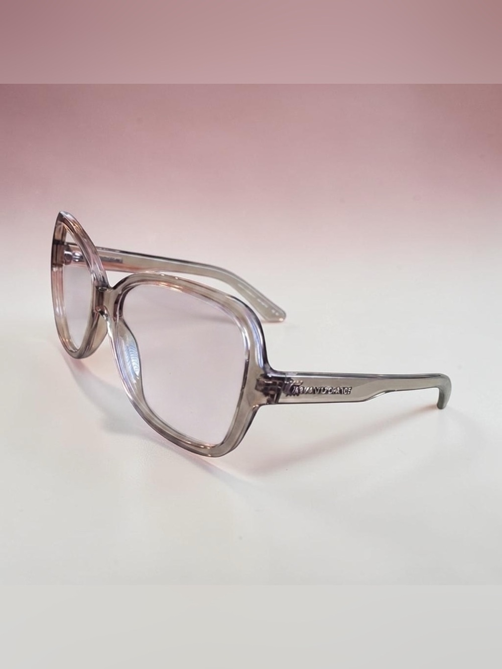 Armani Exchange Women's Transparent Tundra 57-15-135mm Eyewear Frames & Case